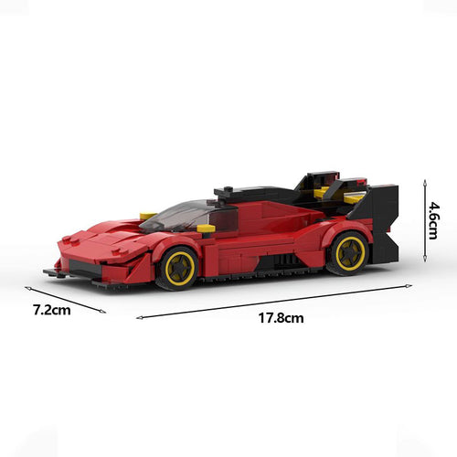 MOC Building Blocks 136251 Ferrari 499p Red Sports Car