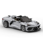 MOC Assembled Toy Vehicle Series Building Blocks Chevrolet Corvette C8 Convertible Car 35066 Sports Car