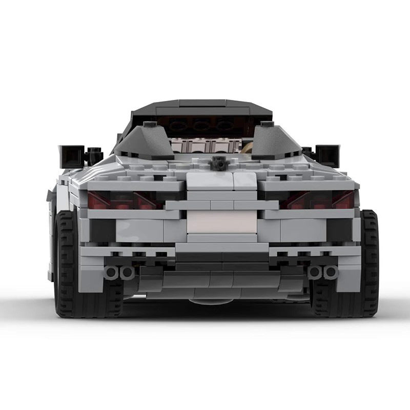 MOC Assembled Toy Vehicle Series Building Blocks Chevrolet Corvette C8 Convertible Car 35066 Sports Car