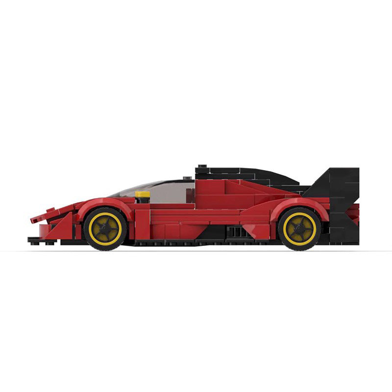 MOC Building Blocks 136251 Ferrari 499p Red Sports Car