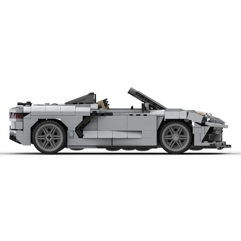 MOC Assembled Toy Vehicle Series Building Blocks Chevrolet Corvette C8 Convertible Car 35066 Sports Car